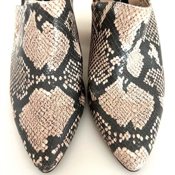 Steve Madden Snakeskin Chunky Heel Mules - Picture 7 of 7